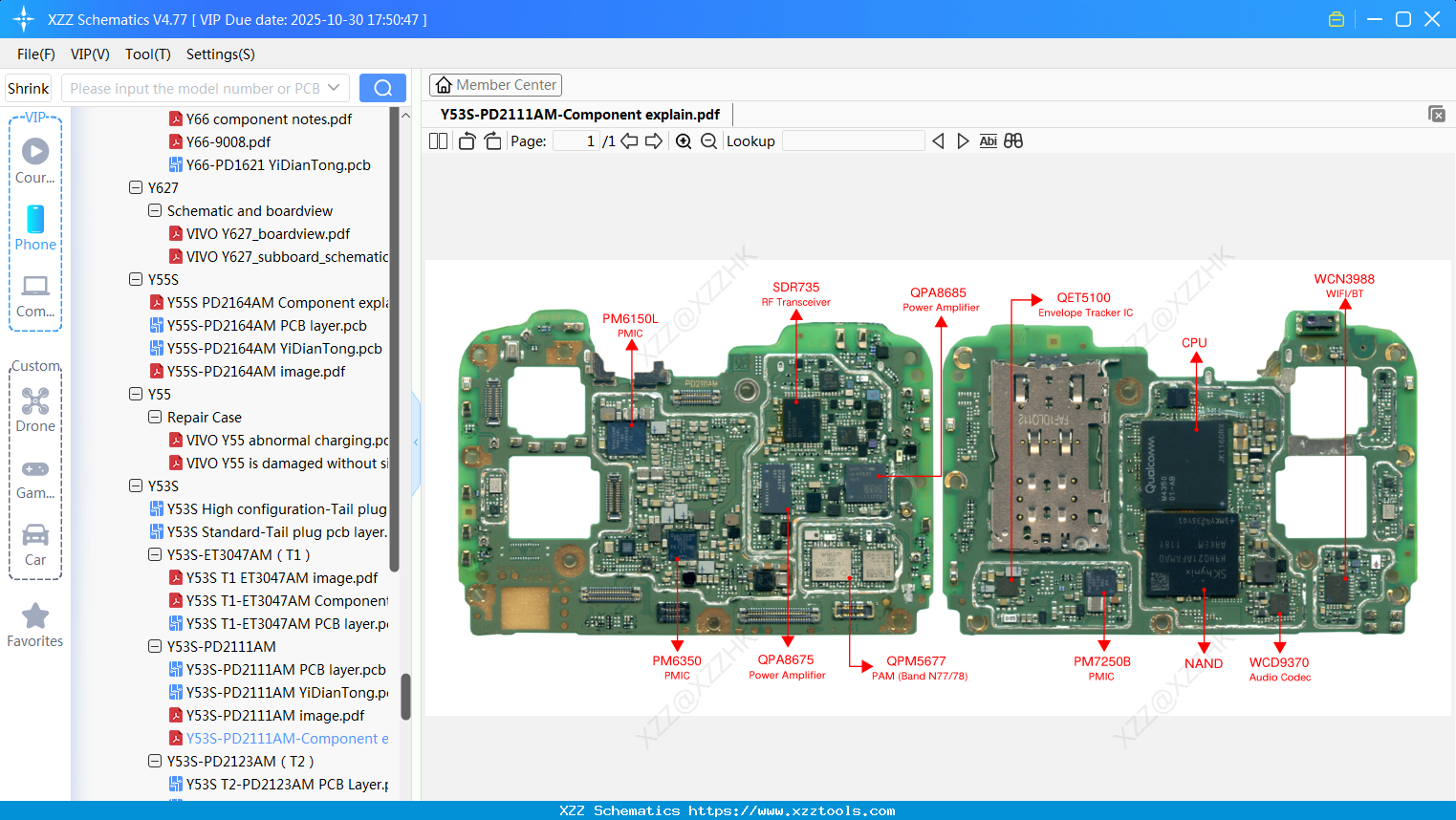 VIVO Y53S-PD2111AM-Component Explain